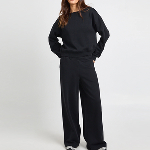 Survêtement pour femmes de haute qualité / au design élégant 2026, couleur unie, manches longues, coupe décontractée et confortable - Product Image 1