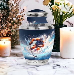 Urnas de hockey sobre hielo para cenizas humanas, cremación para cenizas de adultos, urnas conmemorativas personalizadas para funerales, deportes - Product Image 2