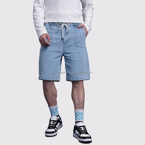 Nardon Apparel Personnalisé de Haute Qualité Bleu Clair Vintage Lavé Solide 100% Polyester Séchage Rapide Anti-Uv Hommes Été Droit Mi - Product Image 5