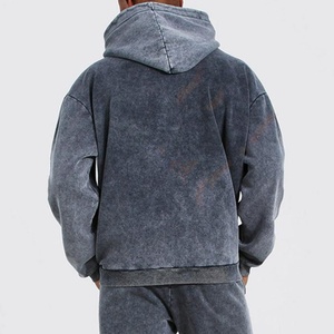 Unisex Casual Solid Polyester/Cotton Acid Wash Tracksuit <b>Set</b> with Custom Logo <b>Jogger</b> Pants OEM Service - Product Image 2