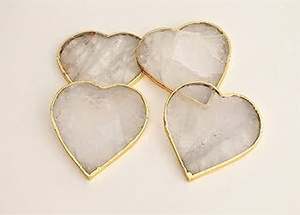 Cristal entier naturel Agate blanche Coeur caboteur sculpté Reiki guérison méditation pierre semi-précieuse pierre artisanat Feng Shui - Product Image 2