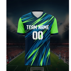 Camisetas de fútbol americano para adultos personalizadas al por mayor, camisetas de fútbol americano de corte automatizado, diseño verde vibrante - Product Image 5