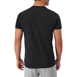 2026 Men's <b>plain</b> <b>black</b> crew neck <b>T</b> <b>shirt</b> made from soft breathable fabric suitable for casual wear and custom printing - Product Image 6