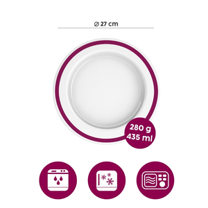 ORNAMIN <b>Large</b> <b>plate</b> with sloped base - Eating <b>Plate</b> With Sloped Base Non Slip Adaptive Healthcare Dining Aid | BPA Free - Product Image 5