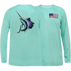 Camisas de pesca de manga larga, camisa de tela UV personalizada para hombres, protección solar, manga completa, resistente a las manchas, absorbe la humedad - Product Image 1