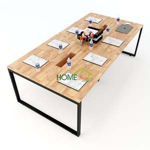 Mesa de Reuniones Minimalista de Madera con Patas Desmontables - Bn Hp G Cao Su Chn Lp Rp SFCBH01 - Product Image 1