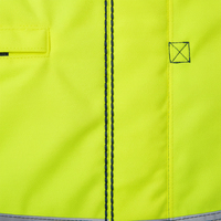 Chaqueta de Seguridad de Alta Visibilidad ANSI Clase 2/3, 420 Cd/m de Reflectividad, Impermeable, Transpirable, de Poliéster, para Construcción y Carreteras