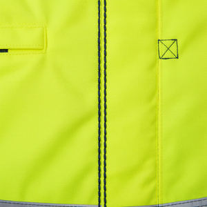 เสื้อแจ็คเก็ตนิรภัยสะท้อนแสง ANSI ระดับ 2/3 สำหรับงานก่อสร้างและงานถนน ผ้าโพลีเอสเตอร์กันน้ำ ระบายอากาศได้ดี - Product Image 6