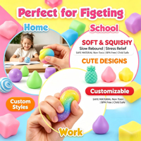 Jouet sensoriel anti-stress Taba Squishy Crystal pour filles et garçons de 14 ans et plus, pour le bureau