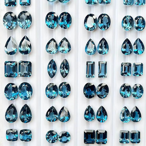AAA Loose Pair Loose Pair Exclusive NATURAL gemstones สำหรับต่างหูคุณภาพสูง London Blue Topaz Lot