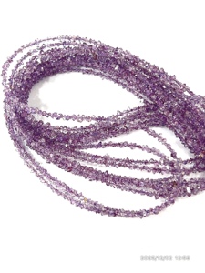 Cuentas de Cuarzo Herkimer con Recubrimiento de Rodolita Rosa Natural de Calidad AAA, Tamaño 2-3 mm - Product Image 3