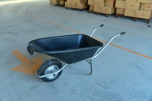 Muestra gratis, carretilla sólida neumática eficiente, rodamiento de carga resistente, construcción Industrial barata, plástico para bañera - Product Image 2