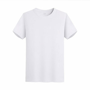 Venta al por mayor de China personalizado clásico cuello redondo manga corta en blanco liso camiseta de impresión personalizada para hombres - Product Image 1