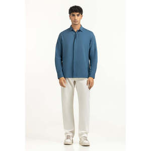 Camisas Casuales para Hombre con Cuello Mao, 100% Algodón Popelina, Diseño a Cuadros, ODM, MN-CS-WS25-299 - Product Image 5