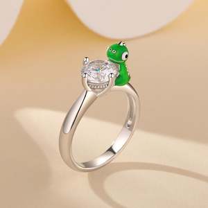 Jeulia Hug Me Adjustable Rose Gold Plated <b>Cartoon</b> Dinosaur <b>Ring</b> - Product Image 4