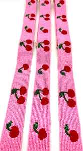 Cerise perlée sac à main sangle réglable perlé sac sangle cerise sac à main accessoire idée cadeau à la main sac sangle - Product Image 5