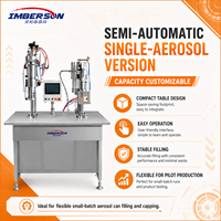 Ligne d'emballage semi-automatique et entièrement automatique pour le remplissage, le sertissage des valves BOV et le test de fuite des aérosols