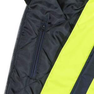 Veste de sécurité d'hiver à capuche haute visibilité, vêtement de travail isolé réfléchissant, blouson bomber pour la construction - Product Image 4