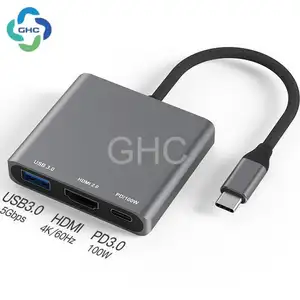 Dock di espansione GHC 3 in 1 type-c one drive three 4 k60hz hub usb3.0 ad alta definizione tre in una docking station