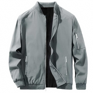 Chaqueta de bombardero para hombre con logotipo personalizado al por mayor 2025, chaqueta cortavientos impermeable acolchada con cremallera y bolsillo - Product Image 2