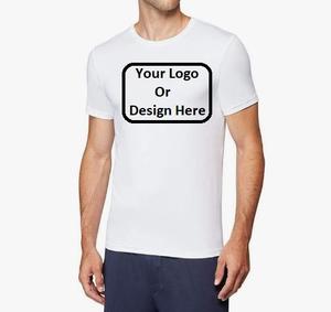 Camiseta con logotipo personalizado al por mayor, camiseta de gran tamaño de algodón 100% para hombre, Camiseta de cuello redondo de manga corta de peso pesado de alta calidad para hombre - Product Image 1