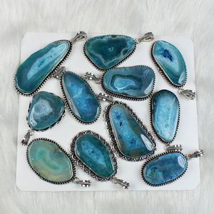 Venta al por mayor Solar Cuarzo Druzy Colgante para las mujeres Solar Cuarzo Slice Druzy Piedra preciosa Collar Colgante Lote Diseñador Colgantes Lote - Product Image 6