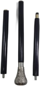Bastones victorianos decorativos y bastones para hombres y mujeres-36 "Mango de latón de ébano marrón Bastón plegable Derby unisex - Product Image 3
