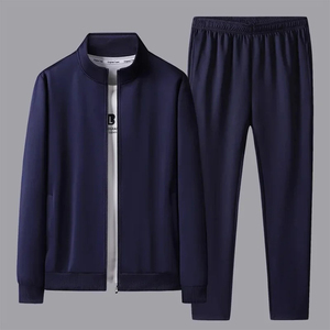 Traje de jogging con logotipo personalizado, chándal de algodón 100%, chándal grueso en blanco, conjunto de pantalones de chándal y Sudadera con capucha Unisex para hombre - Product Image 5