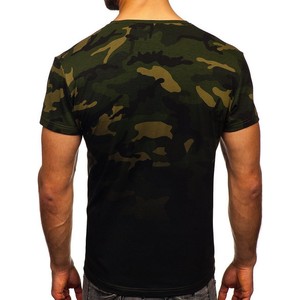 2025 personalizado orgánico 100% algodón camuflaje camiseta transpirable cuello redondo camuflaje camisetas - Product Image 4