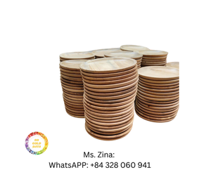 Decorative wooden plate, round wooden tray for food or as <b>photo</b> <b>props</b> At Good Price Made In Vietnam - Product Image 6