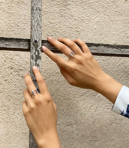 Lapis Lazuli แหวนบน925เงินทำมือแหวน Lapis Lazuli แถบเดียวเครื่องประดับเงินสำหรับเป็นของขวัญ partywear - Product Image 3