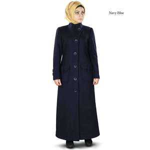 Manteau long d'hiver Rafa, élégant, en tissu tricoté avec garnissage en laine et cachemire, chaud et teinté - Product Image 3