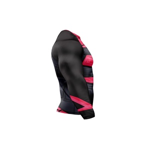 Protège-éruptions de compression UPF50 + de style sportif pour hommes avec manches longues Design de logo personnalisé Imprimé complet de marque pour MMA BJJ - Product Image 4