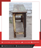 Comptoir en bois de récupération massif Mobilier élégant pour la maison Style design antique rustique pour chambre à coucher Espace extérieur Bureau à domicile/appartement