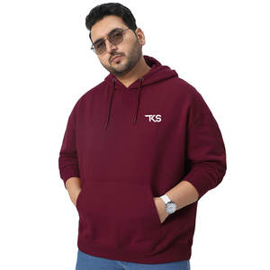 Sudadera con capucha cálida de mezcla de algodón de gran tamaño para hombre con tela interior suave ropa de calle de invierno Sudadera con capucha clásica de gran tamaño para hombre - Product Image 1