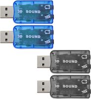 Tarjeta de sonido estéreo USB 5,1 externa Adaptador de tarjeta de sonido de audio USB 2,0 a 3D Virtual 5,1 para Windows y Mac, PC, Notebook