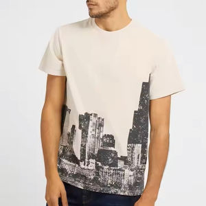 Service OEM, t-shirts en coton 100%, manches courtes, prix confortable, impression de logo personnalisée, couleur unie, impression sérigraphique - Product Image 1