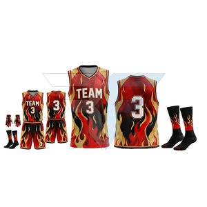 Uniforme de basket-ball pour hommes grande taille en gros, uni, de haute qualité, confortable, respirant, antibactérien, 100% polyester, unisexe - Product Image 1