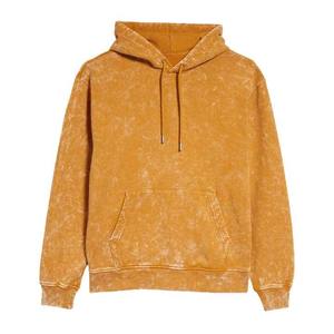 Sudadera con capucha lavada Chaqueta de pulóver para hombre Jogging Flight Fleece Mineral Clay Washed Pullover Hoodie - Product Image 1