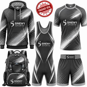 ชุดอุปกรณ์มวยปล้ำ MMA SINEWY SPORTS แบบพิมพ์ลาย Sublimation ผลิตจากโพลีเอสเตอร์ สำหรับผู้ใหญ่ ชุดกีฬาสำหรับฝึกซ้อมศิลปะการต่อสู้แบบผสมผสาน - Product Image 2