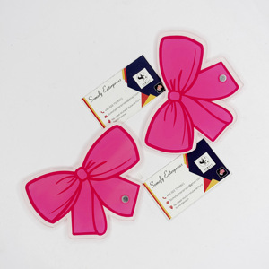 Plateaux à cils personnalisables en vison Extensions de cils avec nœud rose Carreaux en plastique durables carrés aux couleurs personnalisées de marque privée - Product Image 2