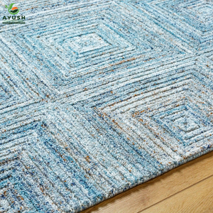 Tapis en laine naturelle douce, tapis en laine faits à la main pour le salon, la chambre à coucher - Product Image 4