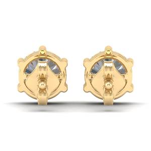 Boucles d'oreilles à visser en argent sterling 925 avec diamant de laboratoire CVD, prix de gros REYES, bijoux classiques pour femmes - Product Image 4