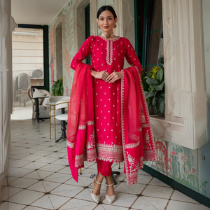 Vestido de fiesta paquistaní Salwar Kameez informal de estilo indio, vestido de fiesta paquistaní, traje de algodón para mujer, vestidos elegantes cosidos para mujer - Product Image 1