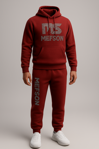 Conjunto Deportivo de 2 Piezas para Hombre, Talla Grande, Estilo Urbano, 100% Algodón, Transpirable, para Otoño, Sudadera con Capucha y Pantalones Jogger - Product Image 2