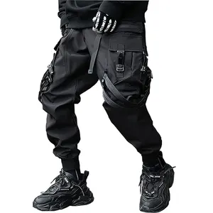 Pantaloni Techwear da uomo all'ingrosso con logo personalizzato Streetwear con cinturini/pantaloni tattici nuovo design