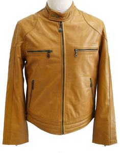 แจ็กเก็ตหนังแกะแท้สำหรับผู้ชาย, แจ็กเก็ตหนังแกะแท้ระบายอากาศได้ดีพร้อมขาตั้งผ้าซาตินบรรจุคอตตอนทนทานสำหรับฤดูใบไม้ร่วง - Product Image 1