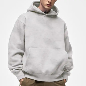 Sudaderas con Capucha de Forro Polar de 400 g/m², 100 % Algodón, Azules, Estilo Urbano, Unisex, Talla Grande, Lisas, Gruesas, de Alta Calidad, Servicio OEM - Product Image 6