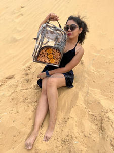 Recién llegado, mochilas transparentes de PVC de cuero con herramientas manuales reales, mochilas transparentes de cuero con estilo, bolsas de estadio de estilo occidental - Product Image 4