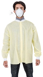 เสื้อคลุมนอนวูฟเวนสำหรับโรงพยาบาลเสื้อคลุมกันน้ำมีแขนชุดพยาบาลทางการแพทย์ - Product Image 4